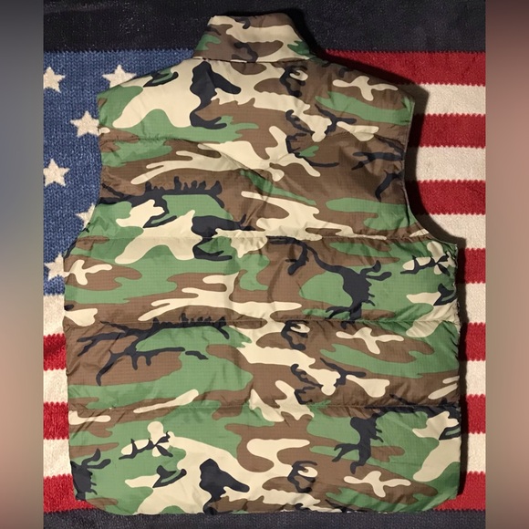 Vintage Ralph Lauren Polo DENIM & And SUPPLY CAMO DOWN REVERSIBLE VEST XL Rlpc 1 - Picture 14 of 16